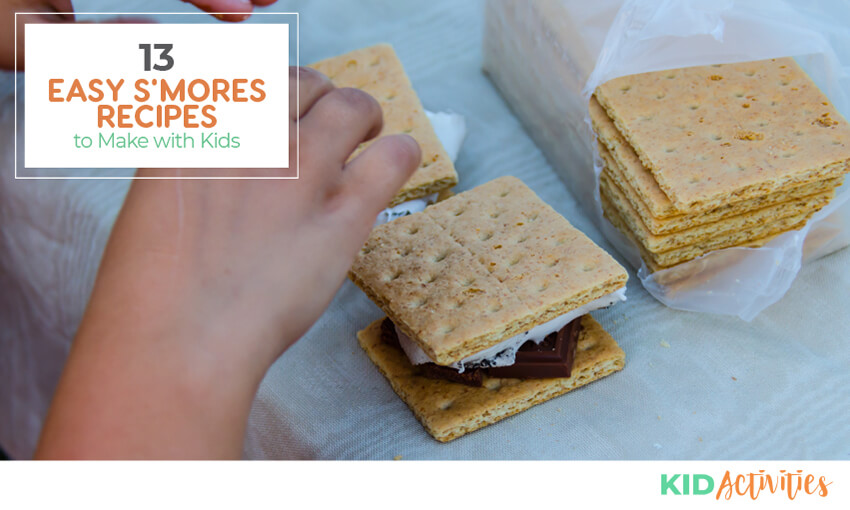 A collection of 13 easy smore recipes to make with kids.