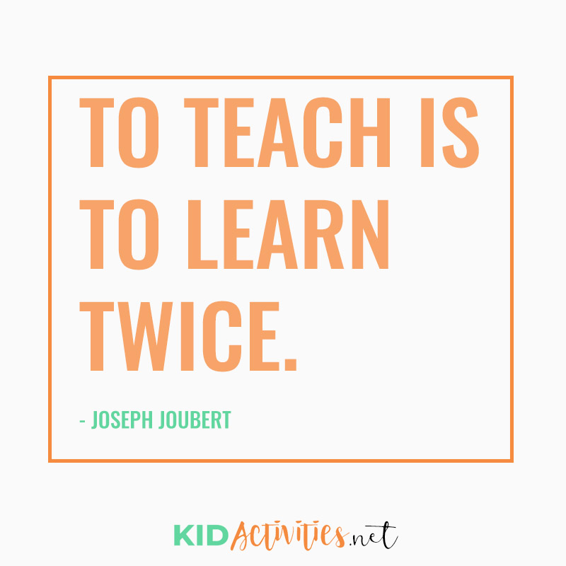 Inspirational Quotes for Teachers (To teach is to learn twice.  -  Joseph Joubert)