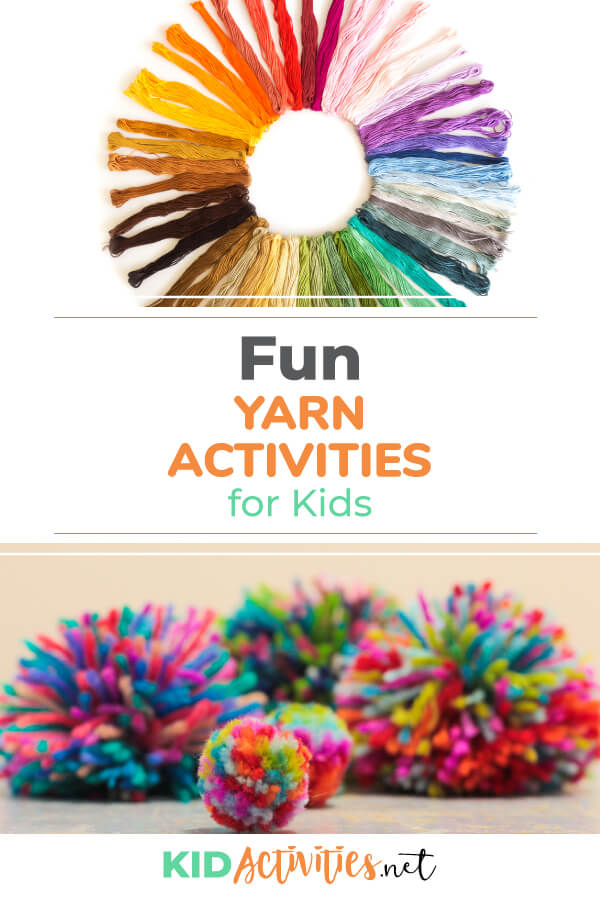 A collection of fun yarn activities for kids. Great for arts and crafts class. 