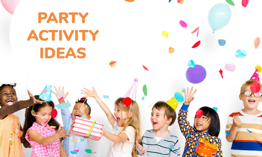 A collection of party activity ideas for kids. 