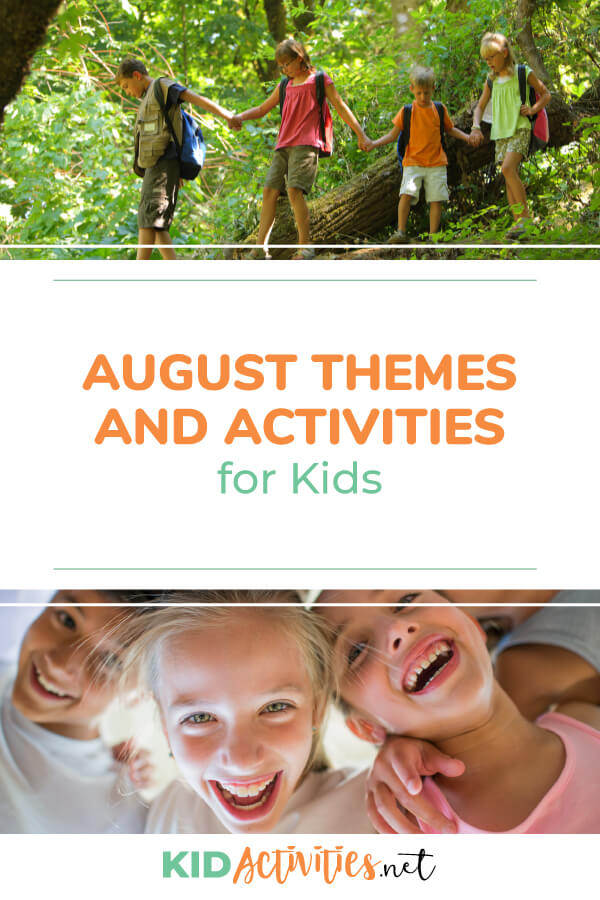 A collection of August themes and activities. Use this for as a summer calendar to keep kids learning and having fun. 