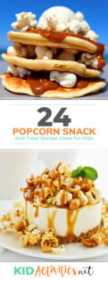 A collection of popcorn snacks and treats for kids. These snack <a href=