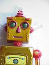 A picture of a toy robot. 