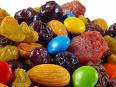 An image of trail mix with colorful M&Ms. 