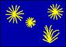 An art creation of fireworks. Yellow fireworks on a dark blue background. 