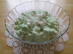 A picture of pineapple pistachio pudding. 