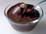 A picture of chocolate pudding finger pain in a glass bowl. 