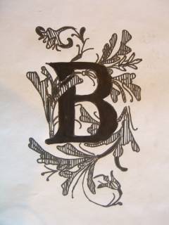 letter art using the letter B. 