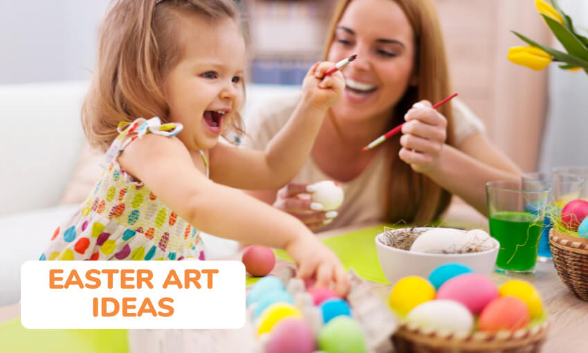 A collection of Easter art ideas for kids. 