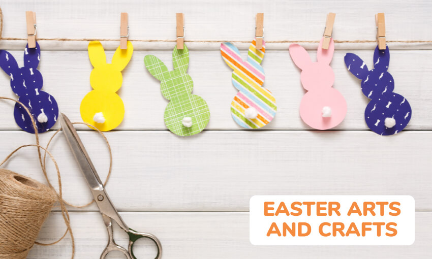 A collection of easter arts and crafts for kids. 