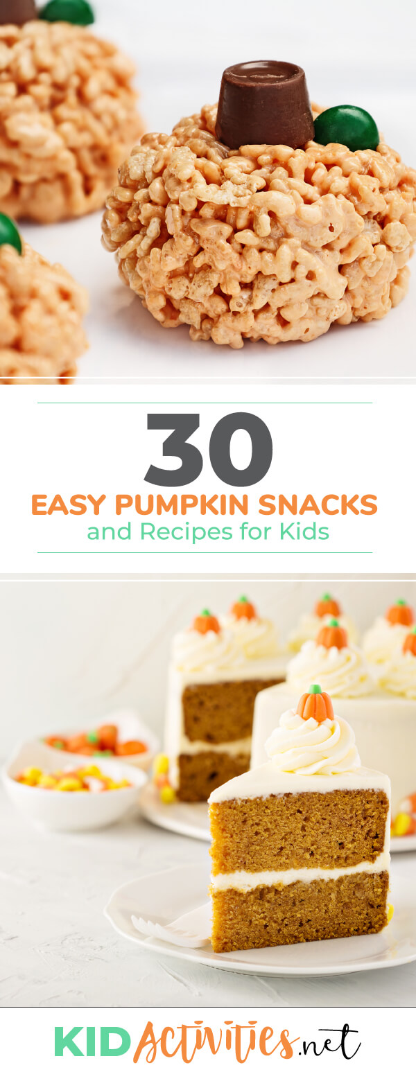 A collection of pumpkin snacks and treats. These are great for school events or holiday parties at home. Enjoy no-bake pumpkin pie recipes, pumpkin dips, pumpkin soups, and even some delicious pumpkin seed recipes. 