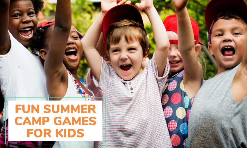 A collection of fun summer camp games for kids.