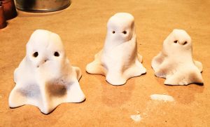 Salt Dough Ghosts 