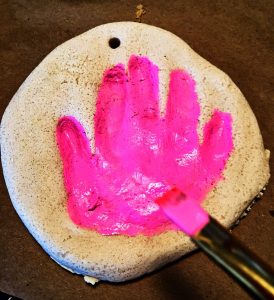 Hand print ornaments 2