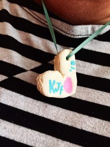 Fingerprint Necklace DIY Salt Dough 