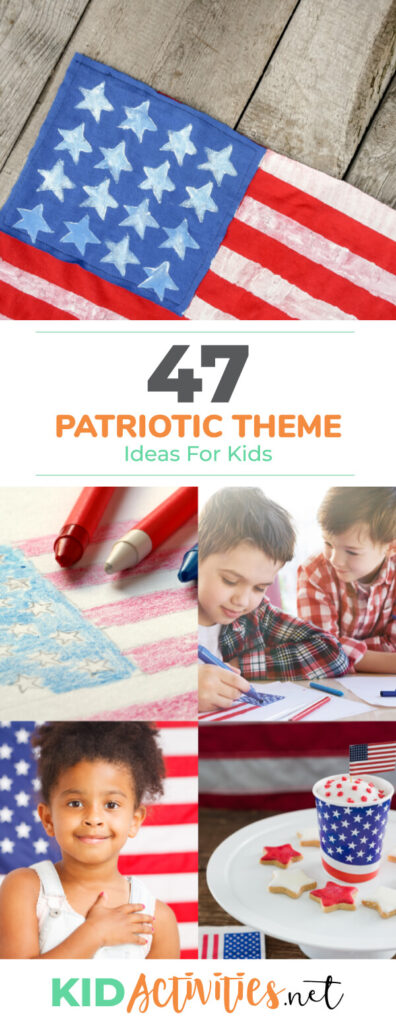 A collection of patriotic themed activities and games for kids. Great activity ideas to celebrate Memorial Day or July 4th. 