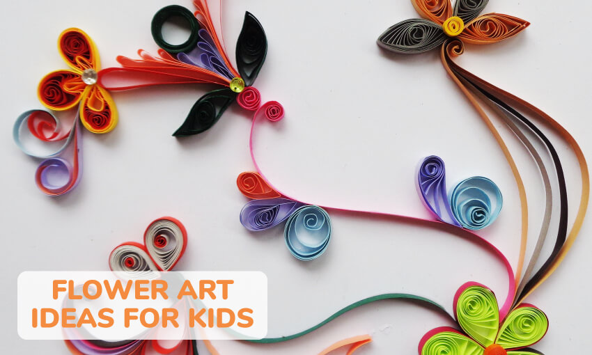 A collection of flower themed art ideas for kids. 