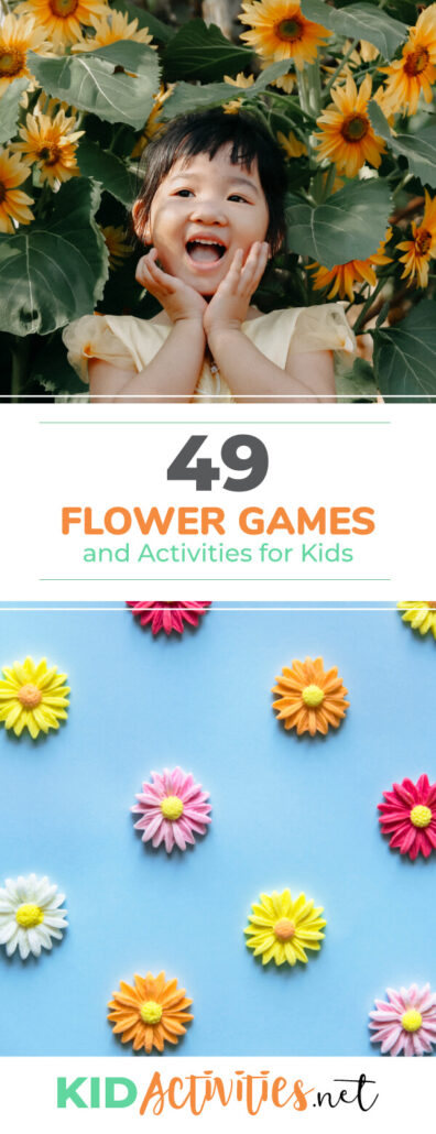 A collection of flower games and activities for kids. These flower activity ideas make for a great flower themed classroom day. 