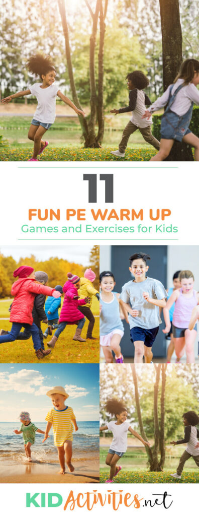 A collection of fun PE warm up games and activities for kids. Great for gym class. 