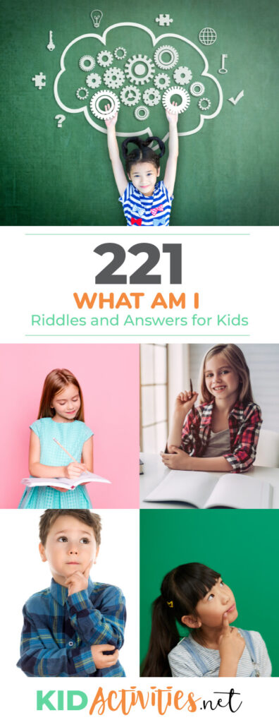 A collection of 221 what am I riddles for kids. 