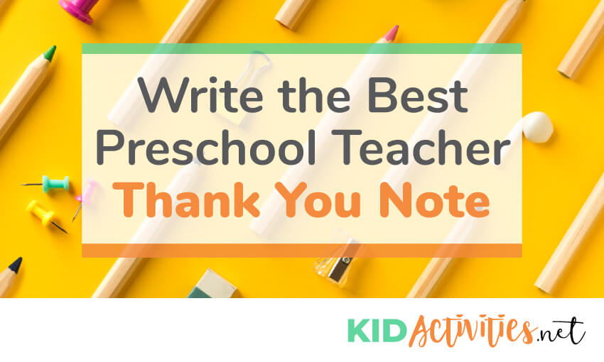 How to write the best preschool thank you note.