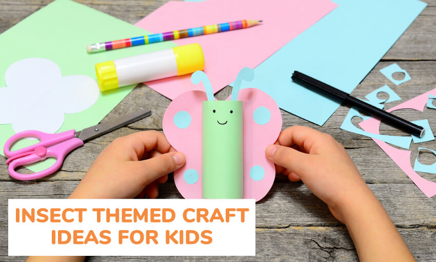 A collection of insect themed craft ideas for kids. 