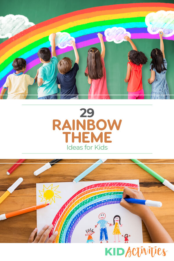 A collection of 29 rainbow theme ideas for kids. Great for a rainbow <a href=