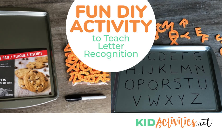 A fun activity to teach letter recognition to toddlers and preschool kids.
