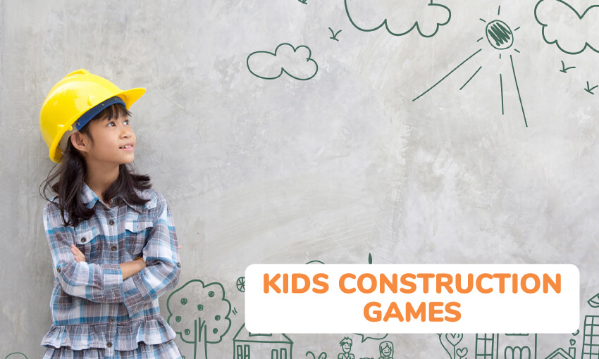 A collection of kids construction games and activities. 