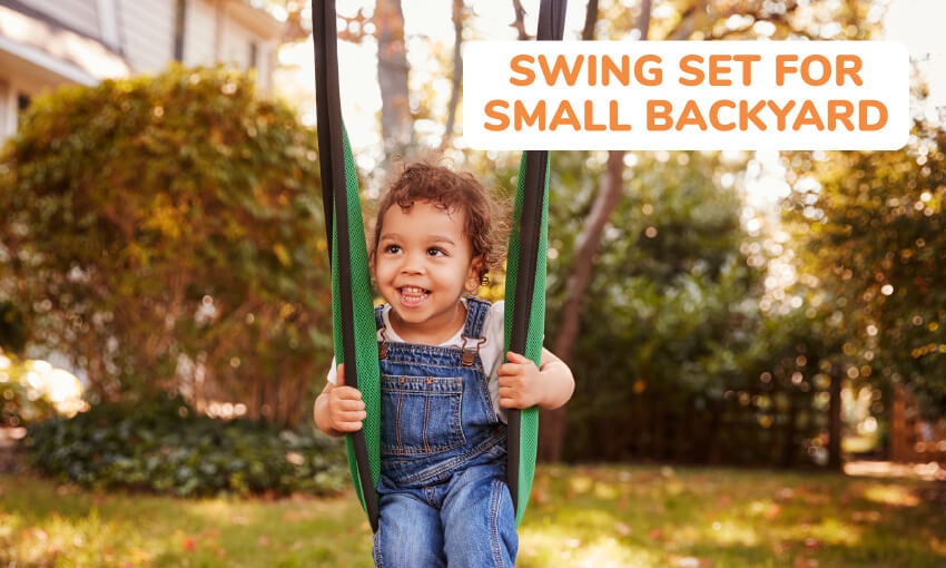 A list of swing sets for small backyards. 