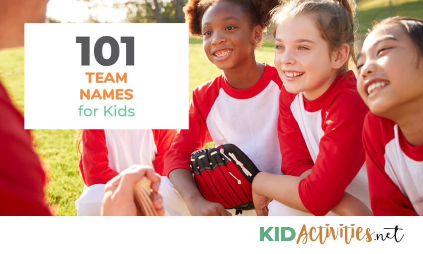 A collection of 101 team names for kids.