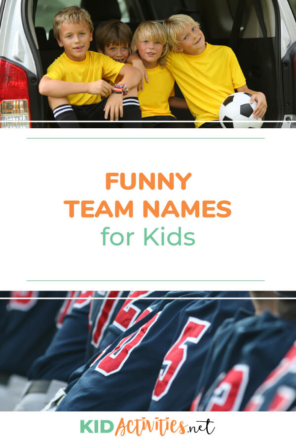 A collection of funny team names for kids. Great for team sports or pick up games in the gym. 