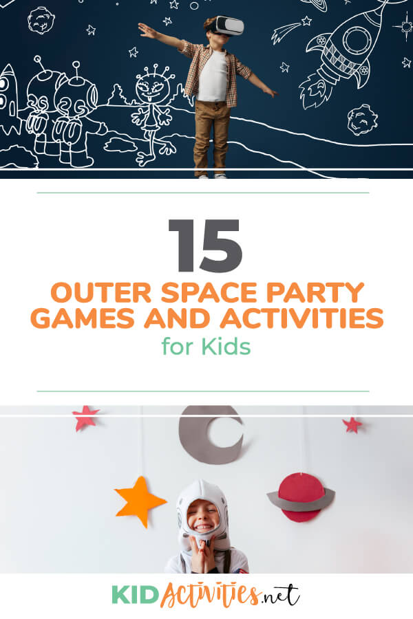 A collection of outer space party games and activities for kids. Great for your little astronauts birthday party or a space themed day in the classroom. 