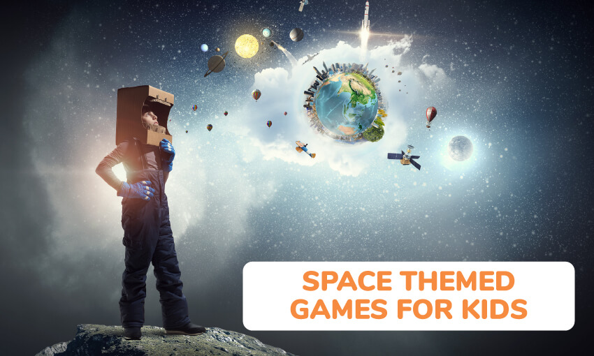 A collection of space themed games for kids. 