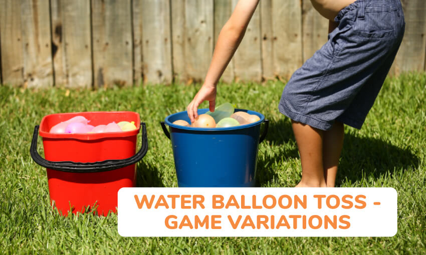 Water balloon toss game variations. 