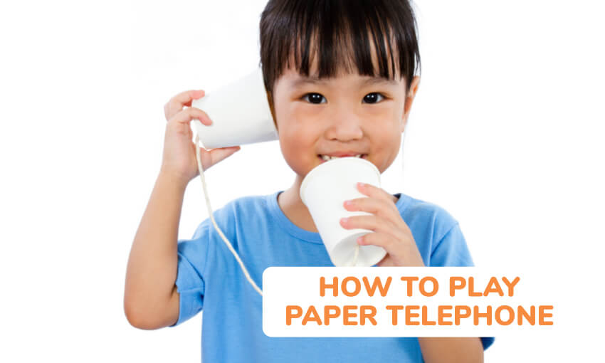 Paper telephone rules and game instructions. 