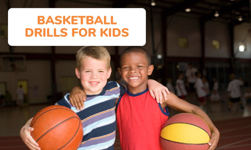 A collection of basketball drills for kids. 