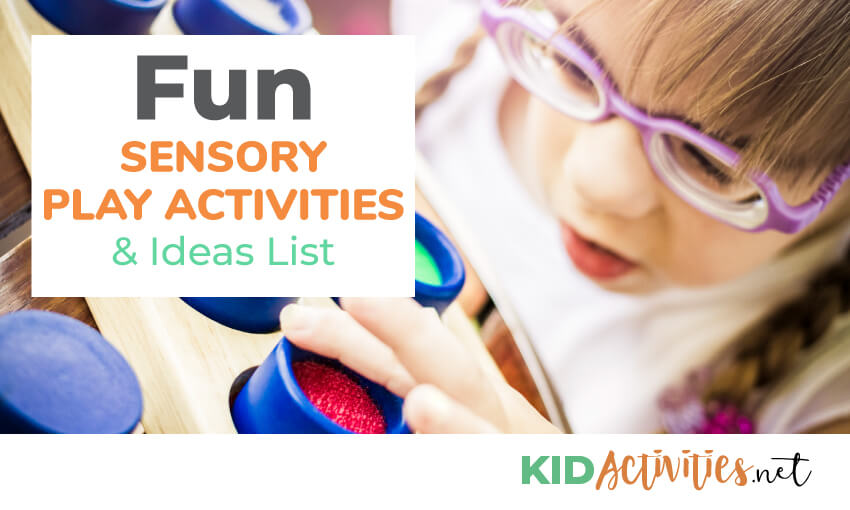 A collection of sensory play activities for kids.