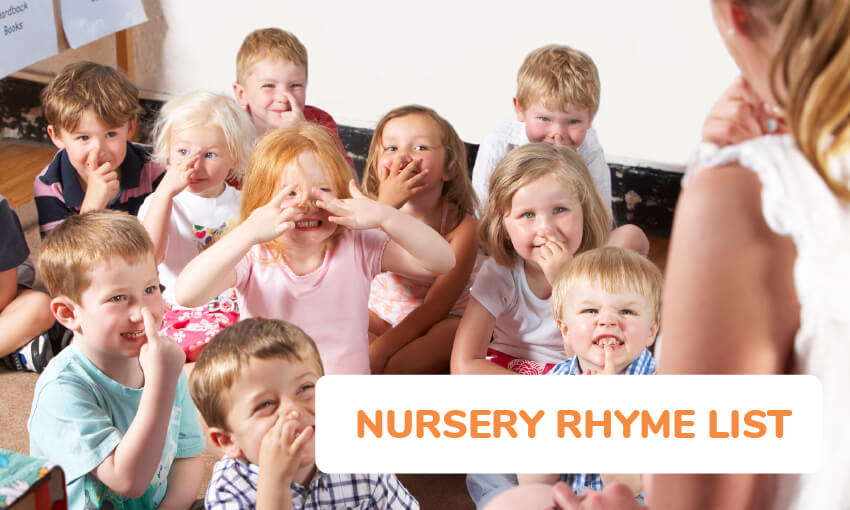 List of nursery rhyme songs