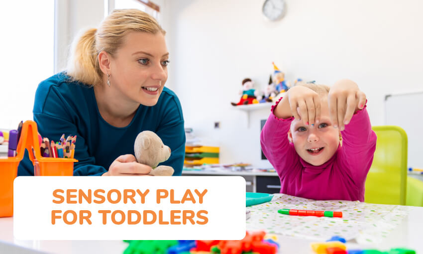 A collection of sensory play ideas for toddlers. 