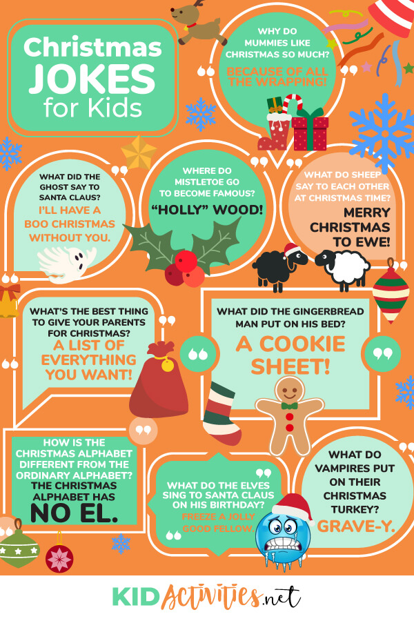 34 Christmas Jokes for Kids  Santa Jokes  Kid Activities