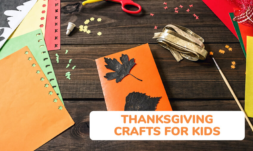 A collection of Thanksgiving crafts for kids. 