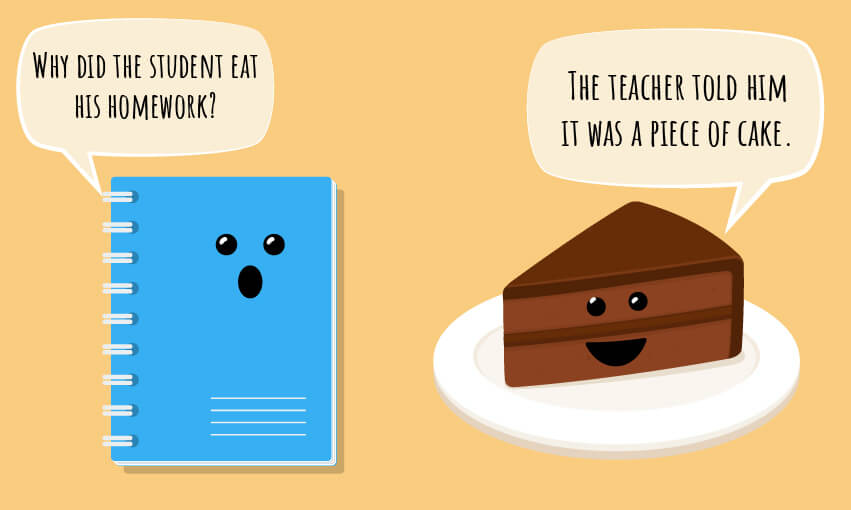 A food joke "Why did the student eat his homework?"