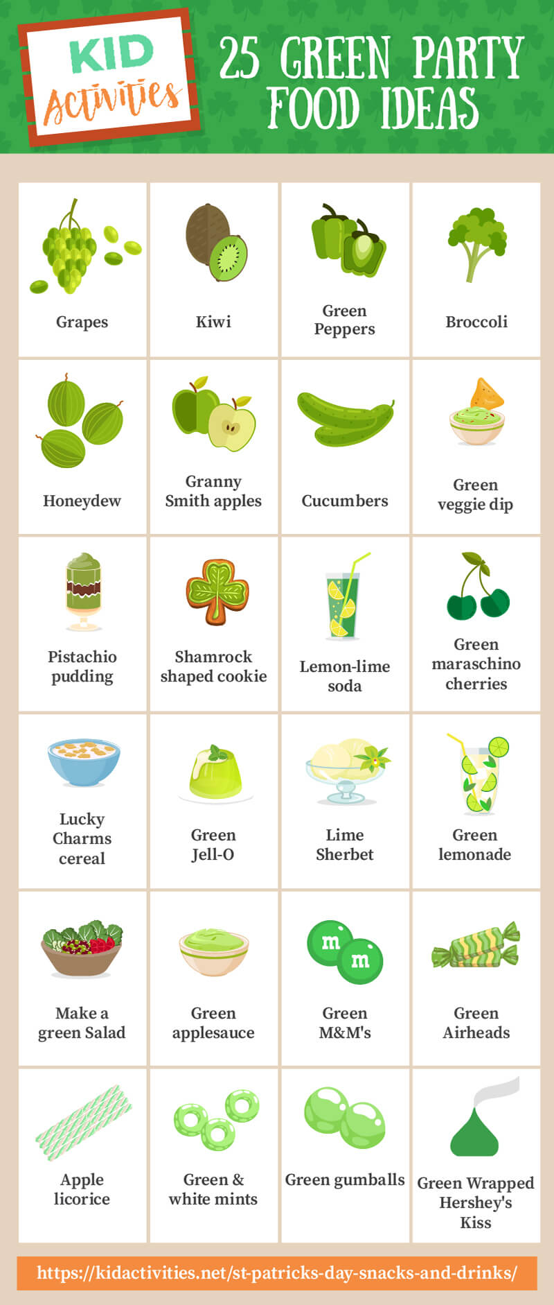 green colored foods for st patricks day food