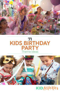 A list of kids birthday party ideas. 