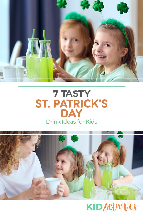 A collection of 7 tasty St Patrick's Day drinks for kids. Great for St Patrick's Day parties in the classroom. 