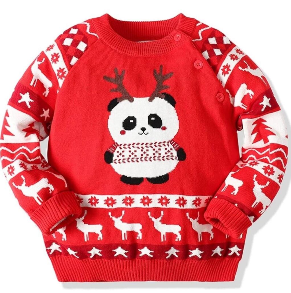 Zaif & Hari Kids Childrens Unisex 3D Pom Pom Xmas Merry Christmas Novelty Sweater Jumper Top 2 3 4 6 7 5 8 9 10 11 12 13 Years 