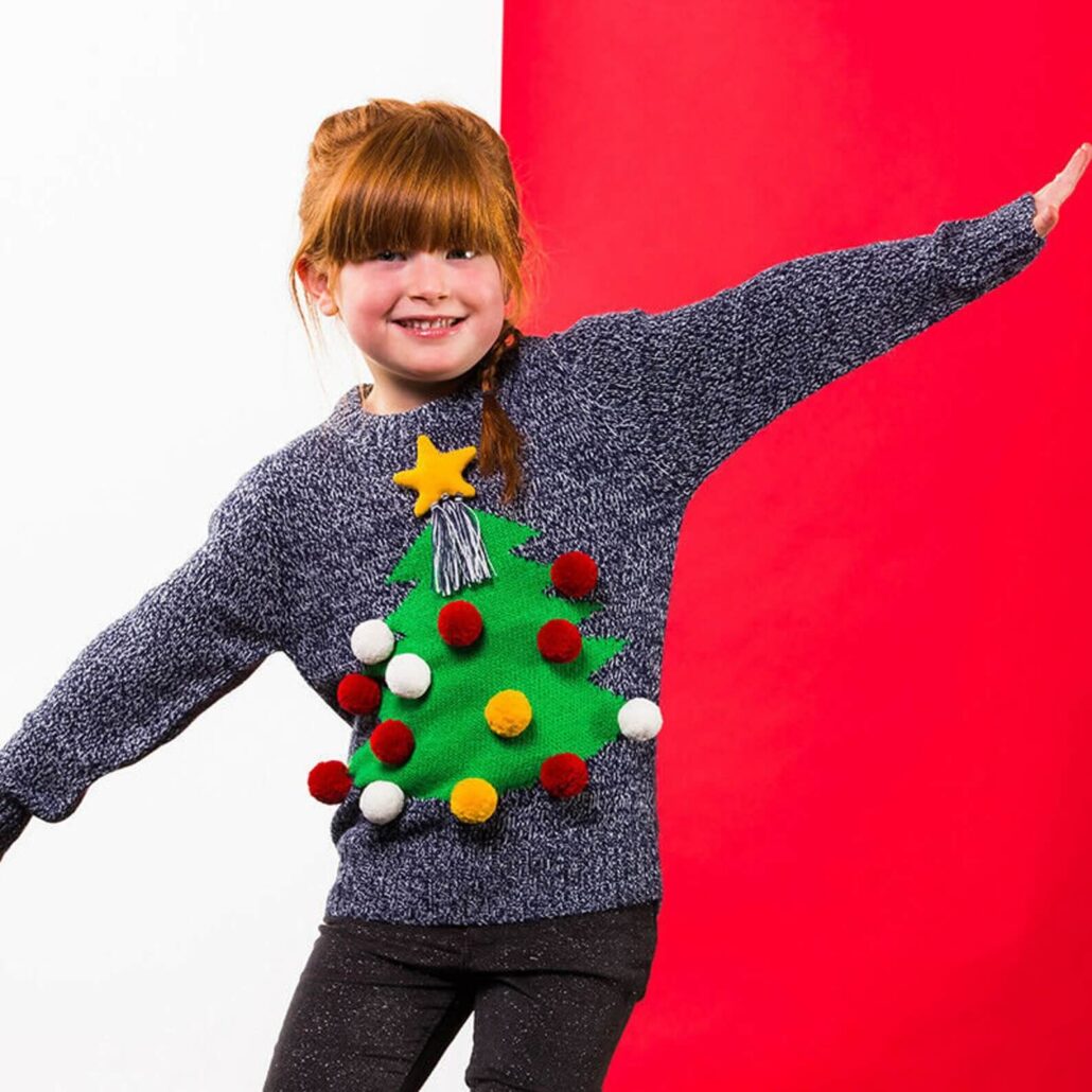 xmas party favor Handmade Mini Sweater Christmas Ornament w Unicorn Applique 