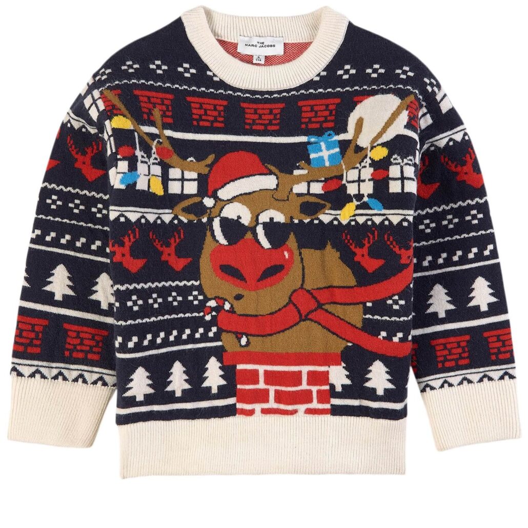 Children's Christmas Sweaters Boys Sweater Santa Elk Pullover Kids Knited Crewneck Sweatshirt 2-7 Y 