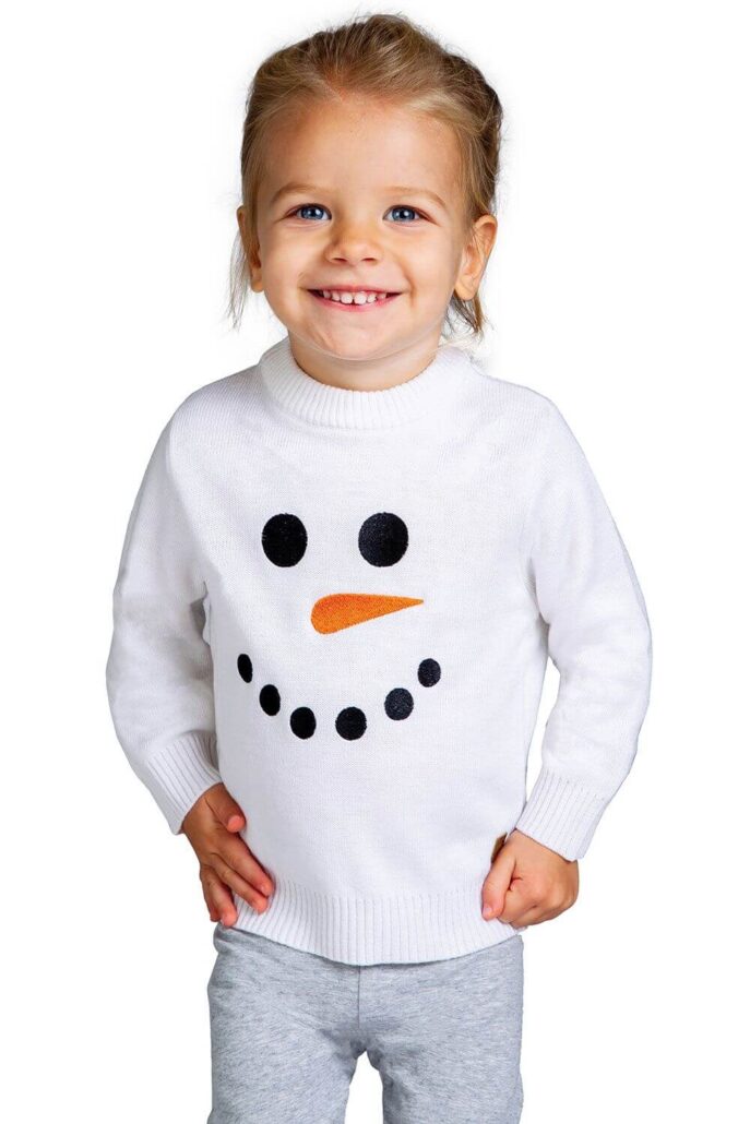 Toddler Boy Double Layer Knitted Funny Snowman Xmas Pullover Sweater ILAVSUN Girl Ugly Christmas Sweater 